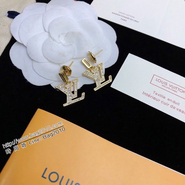 Louis Vuitton純銀飾品 路易威登字母耳環 LV925銀針耳釘  zglv1829